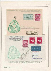 LUFTHANSA  2 AIRMAIL COVERS 1956 HAMBURG TO BUENOS AIRES NON RECLAME      R 2665