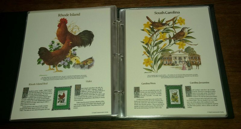 1982 State Birds & Flowers Commemorative Mint-Stamp Panels