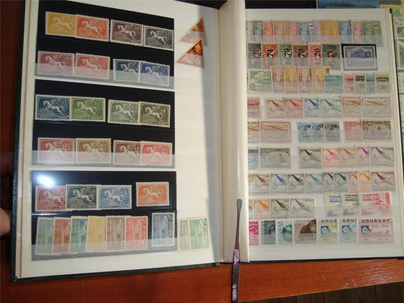 STUNNING URUGUAY STAMP COLLECTION 1877 TO 2017 IN 2 STOCKBOOKS ALMOST COMPLETE