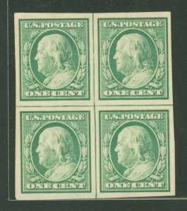 United States #383 Unused Plate Block (Cat)