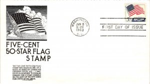 #1208 American Flag– Anderson Cachet  Scand