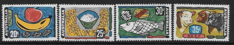 AUSTRALIA SG510/3 1972 PRIMARY INDUSTRIES SET MNH