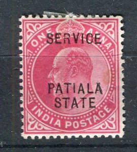 INDIA; PATIALA early 1900s ED VII issue Mint hinged Shade of 1a. value