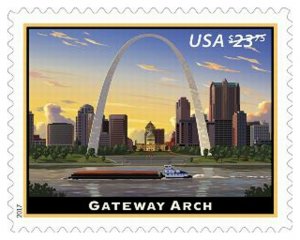 Gateway Arch $23.75 Priority Express Mail Single Postage Stamp Scott 5157