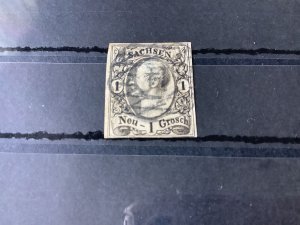 Saxony 1855 Grid Number cancel 14 for Bautzen  Stamp 57192