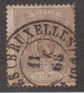 Belgium Scott #26b Stamp - Used Single