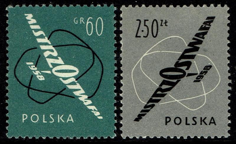 Poland #816-17  MNH - 7th Int'l Glider Competition (1958)