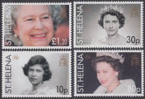 ST HELENA Sc # 898-901 CPL MNH QUEEN ELIZABTH II - 80th BIRTHDAY