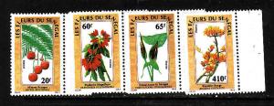 Senegal-Sc#798-801-unused NH set-Indigenous Flowers-1988-