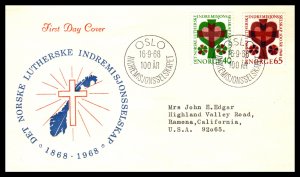 Norway 517-518 Typed FDC