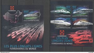 2013 Central Africa Trains The Longest Railroads In The World Kb+Bl Mn Ca619