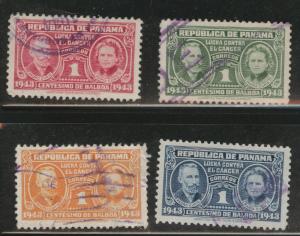 Panama  Scott RA11-14  Used 1942 Postal Tax set