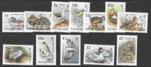 FALKLAND ISLANDS SG954/65 2003 BIRDS  MNH