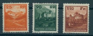 LIECHTENSTEIN, LANDSCAPES 1932 UNUSED LIGHT HINGED 1933