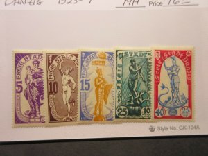 DANZIG  Scott  B23-B27  SET  MINT HINGED  LotH  Cat $16.50