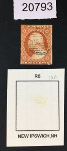 MOMEN: US STAMPS # 10A ORANGE BROWN USED LOT # 20793