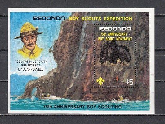 Redonda-Antigua, 1982 issue. 75th Scouting Anniversary s/sheet.