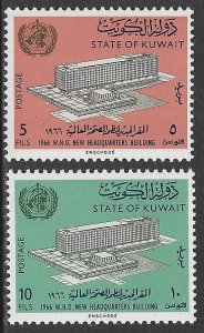 KUWAIT 1966 WHO HEADQUARTERS BUILDING Set Sc323-324 MH
