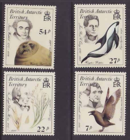 British Antarctic Territory-Sc#125-8- id7-unused NH set-Naturalists-Flora-Fauna-