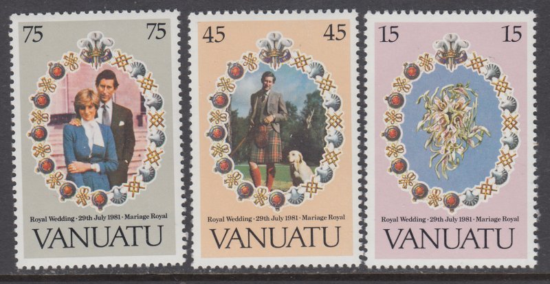 Vanuatu 308-310 Royal Wedding MNH VF