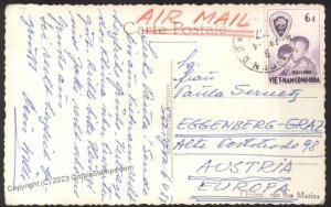 Vietnam Saigon 1957  RPPC Graz Austria Cover G112561