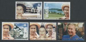 Vanuatu #555-9 NH QEII Accession Anniv.