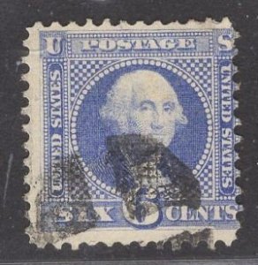 US Stamp #115 6c Ultramarine Washington USED SCV $225.00