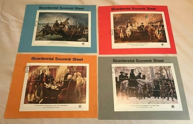 US SP413 - SP416 Bicentennial set of 4 Souvenir Pages #1686 - 1689