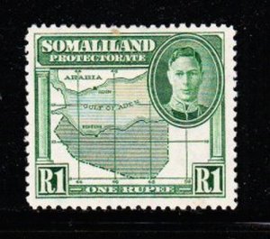 Album Treasures Somaliland Scott # 104  1r George V Map   Mint Hinged