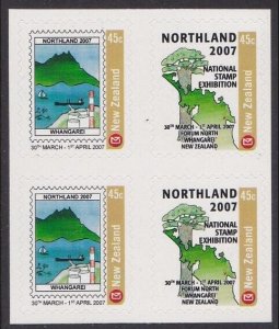 NEW ZEALAND 2007 45c CAL Northland Stamp Ex - block - pairs of each design..P679