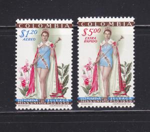 Colombia C317-C318 Set MNH Miss Universe