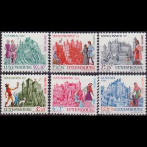 LUXEMBOURG 1969 - Scott# B270-5 Castles Set of 6 NH