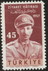 TURKEY Scott 1250 MNH** 1957 King of Afghanistan stamp