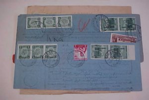 EGYPT REVENUE & REGULAR STAMP MIXED on PO RECEIPT on BOTH SIDE ALSO 2 PIECES