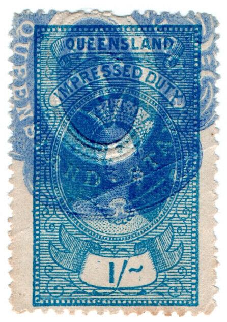 (I.B) Australia - Queensland Revenue : Impressed Duty 1/- (Rockhampton)