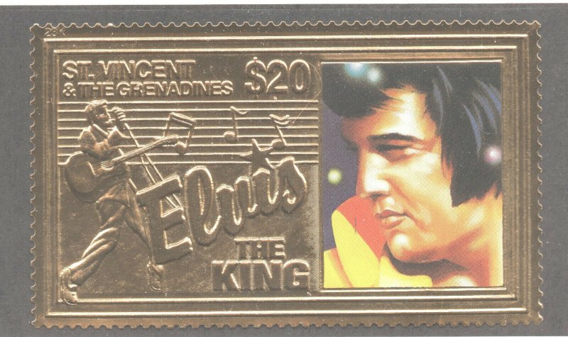 Saint Vincent - 1995 Elvis / $20 Gold Foil -  Lot 0120145