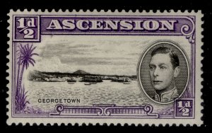 ASCENSION GVI SG38, ½d black & violet, LH MINT. PERF 13½