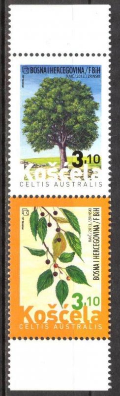 Bosnia / Croatian Post 2013 Flora Trees pair MNH