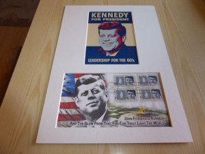 President John F. Kennedy Limited Edition USA FDC Cover and Photograph mount A4