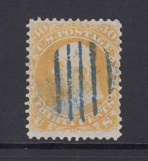 US, Sc 71, blue grid cancel (CV $225)