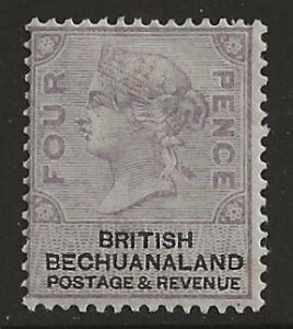 Bechuanaland  14  1887  4 pence fine mint hinged