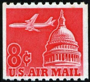 SC#C65 8¢ Jet & Capitol Dome Coil Single (1962) MNH