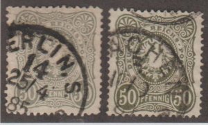 Germany Scott #42-42a Stamp - Used Set