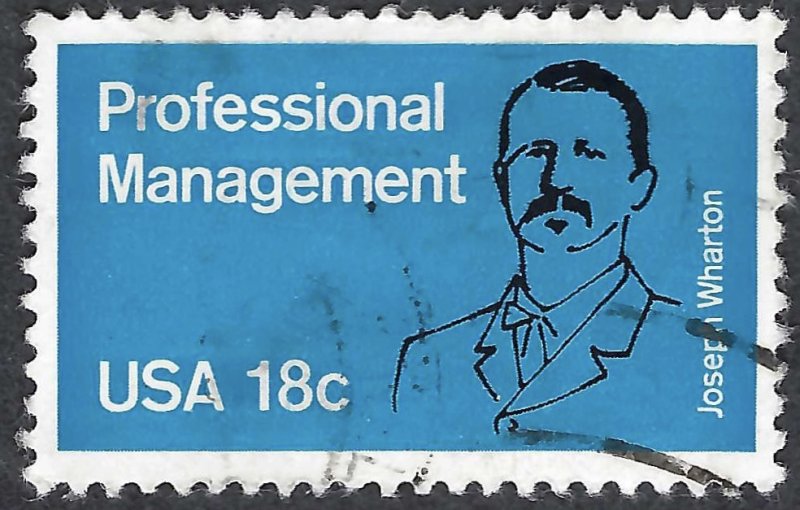 United States #1920 18¢ Professional Management (1981). Used.