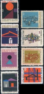 CUBA Sc# 806-813  ARCHITECTS UNION building CPL SET of 8  1963  MNH