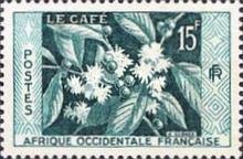 French West Africa - 1956 Coffee plant 15fr MH *  #73   (55573)