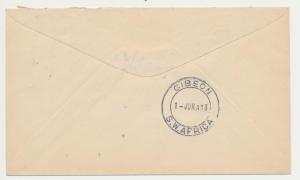 SOUTH WEST AFRICA 1917 COVER, KUB-GIBEON, CONVERTED GERMAN CDS (SEE BELOW) 