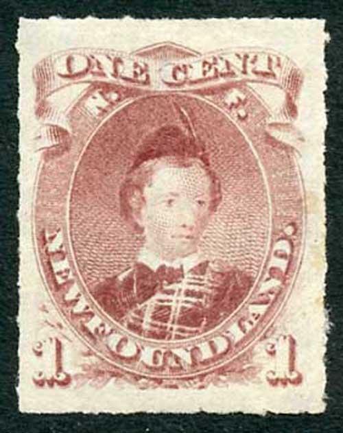 Newfoundland SG40 1879 1c Rouletted Mint (part gum) Fresh Stamp