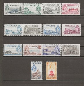 GIBRALTAR 1953/9 SG 145/58 MNH Cat £190