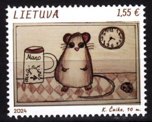 LITHUANIA 2024-05 ART Child's Drawing: Pet Mouse, MNH